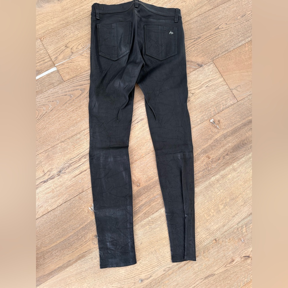 Rag and bone leather pants size 26 black